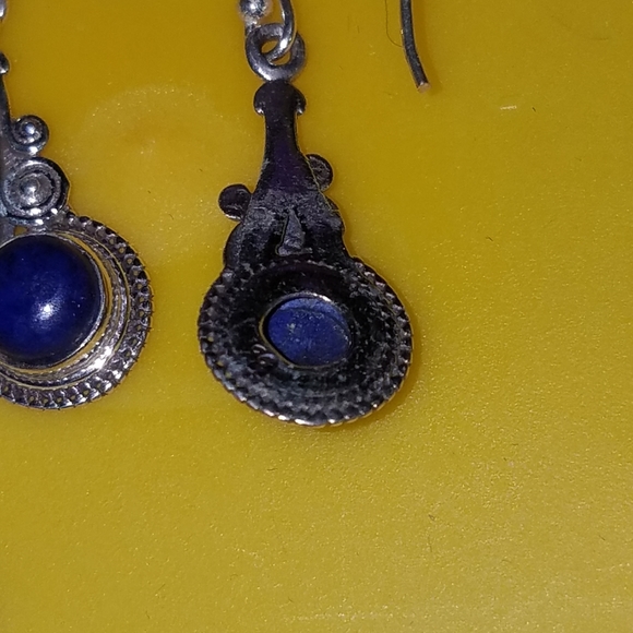New Sterling Silver Lapis lazuli earrings - Picture 4 of 5